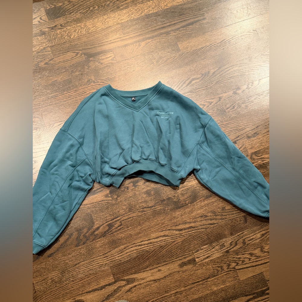 Oner Active Teal Cropped Sweatshirt